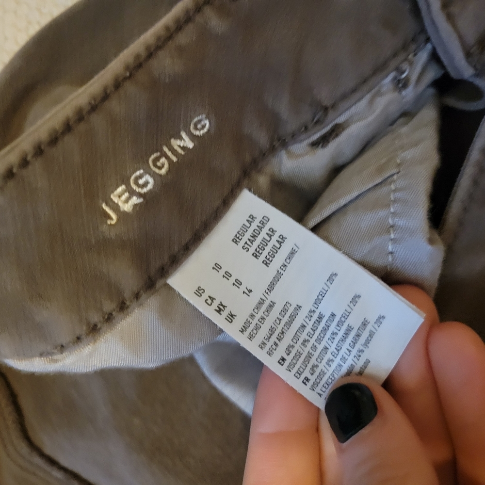 Womens American Eagle brown/plum jeggings 360 super stretch size 10 - Picture 4 of 7